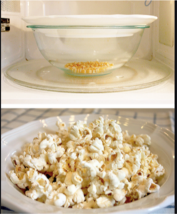 Making popcorn clearance in microwave